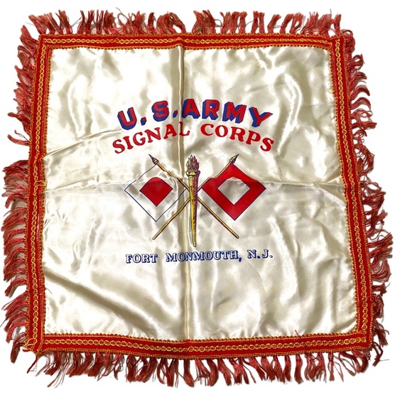Vintage U.S. Army Signal Corps Fort Monmouth New Jersey Pillow Case Sham - Picture 2 of 14